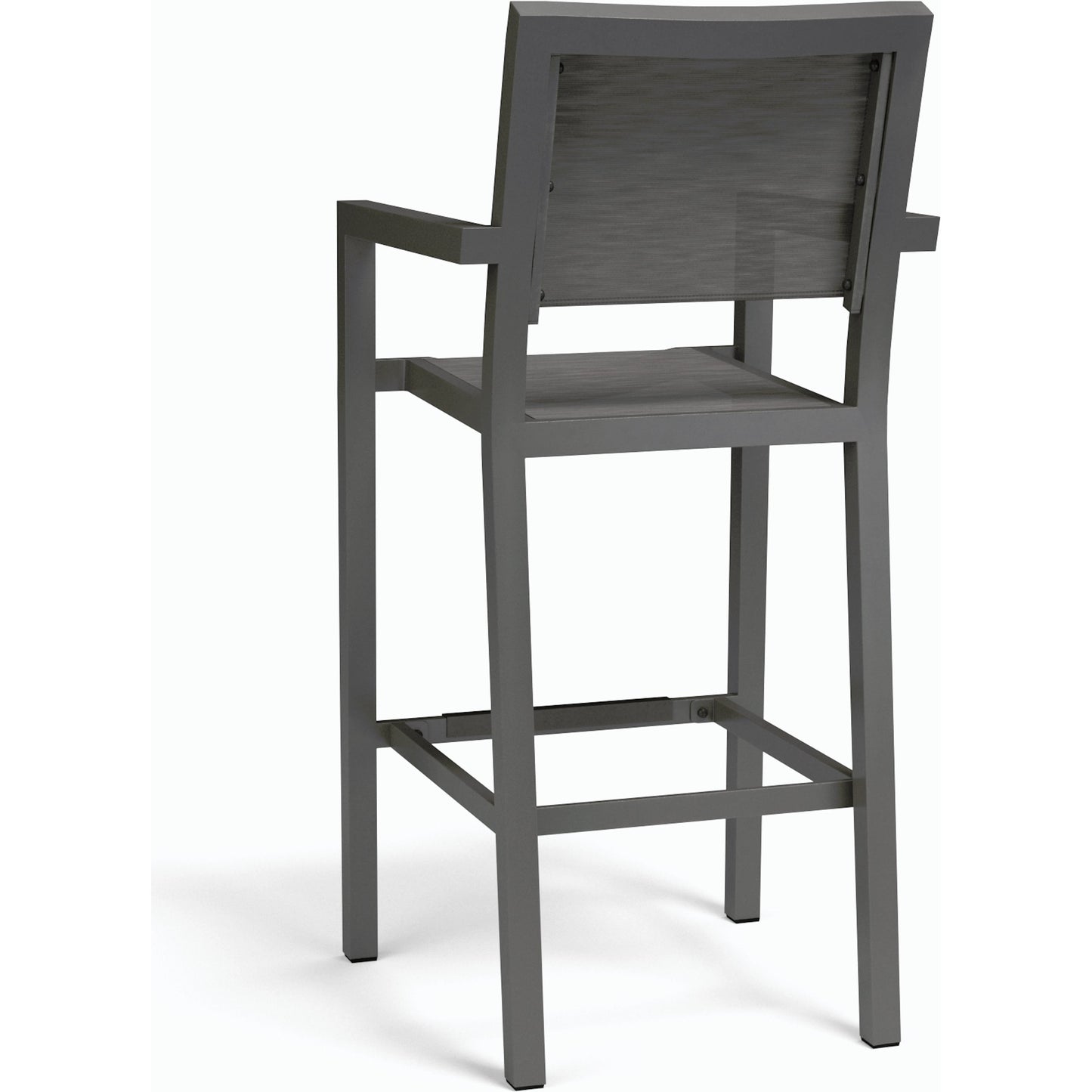 002 SI-2166674 | Additional Silo | Vegas Outdoor Sling Barstool by Sunset West in graphite. Made from aluminum in a modern style.