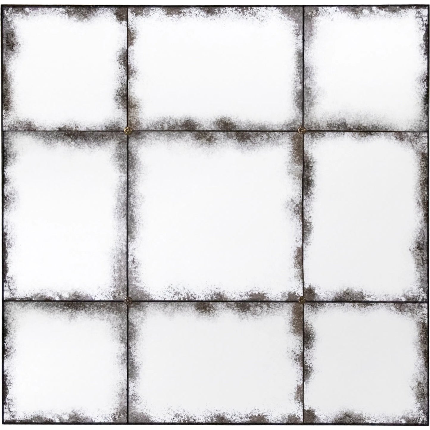 001 SI-2448710 | Primary Silo | Antiqued Panel Mirror by Zentique in black. Made from iron, glass in a unique style.