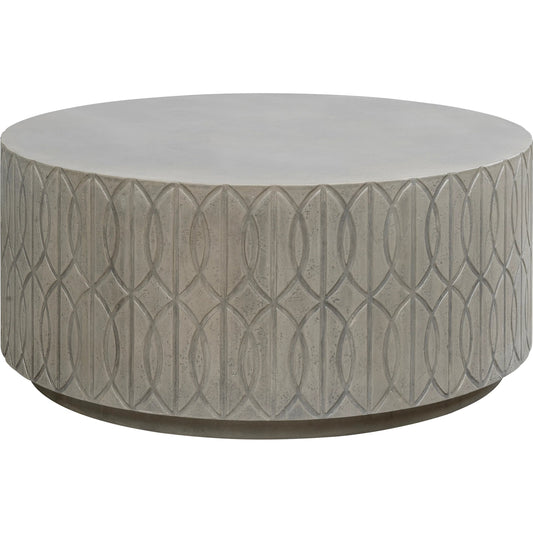 Trellis Outdoor Coffee Table by Sunset West in gray. Made from glass fiber reinforced concrete in a transitional style.