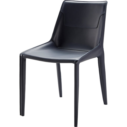 003 SI-2053485 | Primary Silo | Hanks Dining Chair - 497378 (Set of 2) by Surya in base: navy and hand finished. Made from upholstery: pvc, base: metal, fill: 100% polyurethane foam in a modern style.