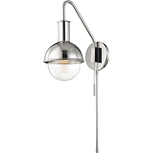 Riley Wall Sconce by Mitzi. Made from steel in a modern style.