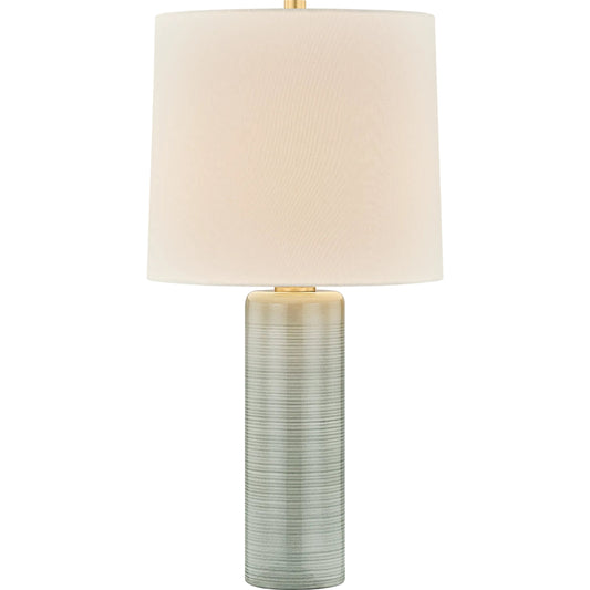 001 SI-2527963 | Primary Silo | Tuva Table Lamp by Mitzi in aged brass, ceramic silver lake. Made from unique in a unique style.