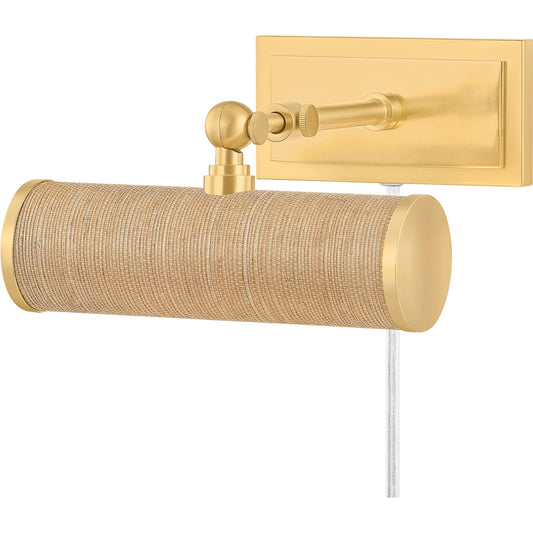 001 SI-2387212 | Primary Silo | Holly Grasscloth Picture Light by Mitzi in aged brass, grasscloth. Made from steel in a transitional style.