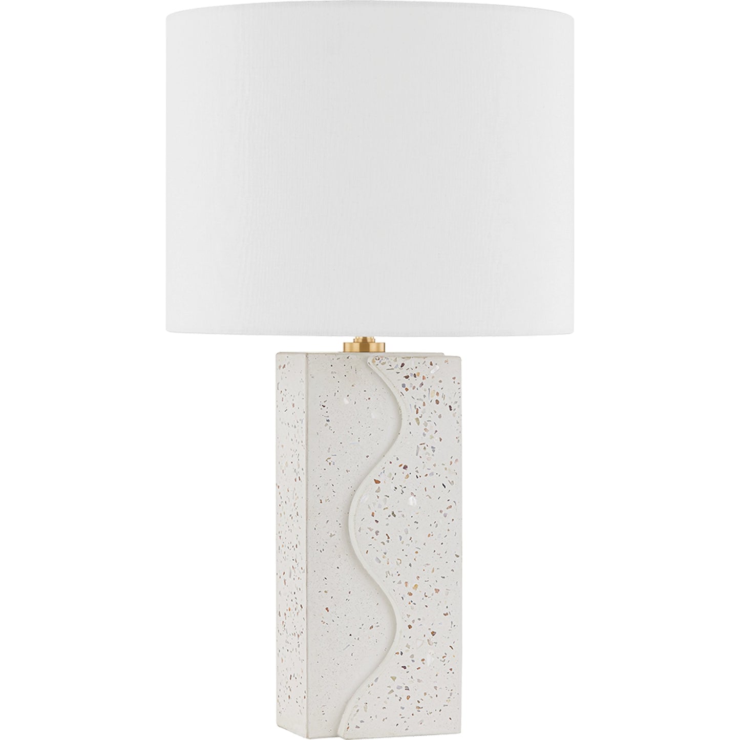 001 SI-2029715 | Primary Silo | Cort Table Lamp by Mitzi in aged brass. Made from cement in a modern style.