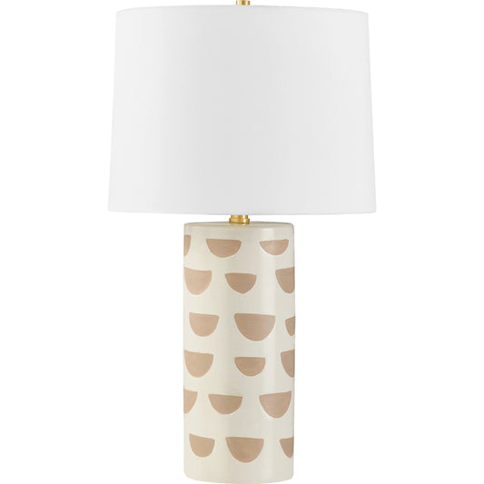 Minnie Table Lamp by Mitzi in aged brass. Made from ceramic in a modern style.