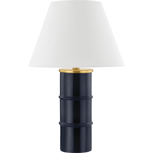 Banyan Table Lamp by Mitzi in aged brass. Made from steel in a modern style.