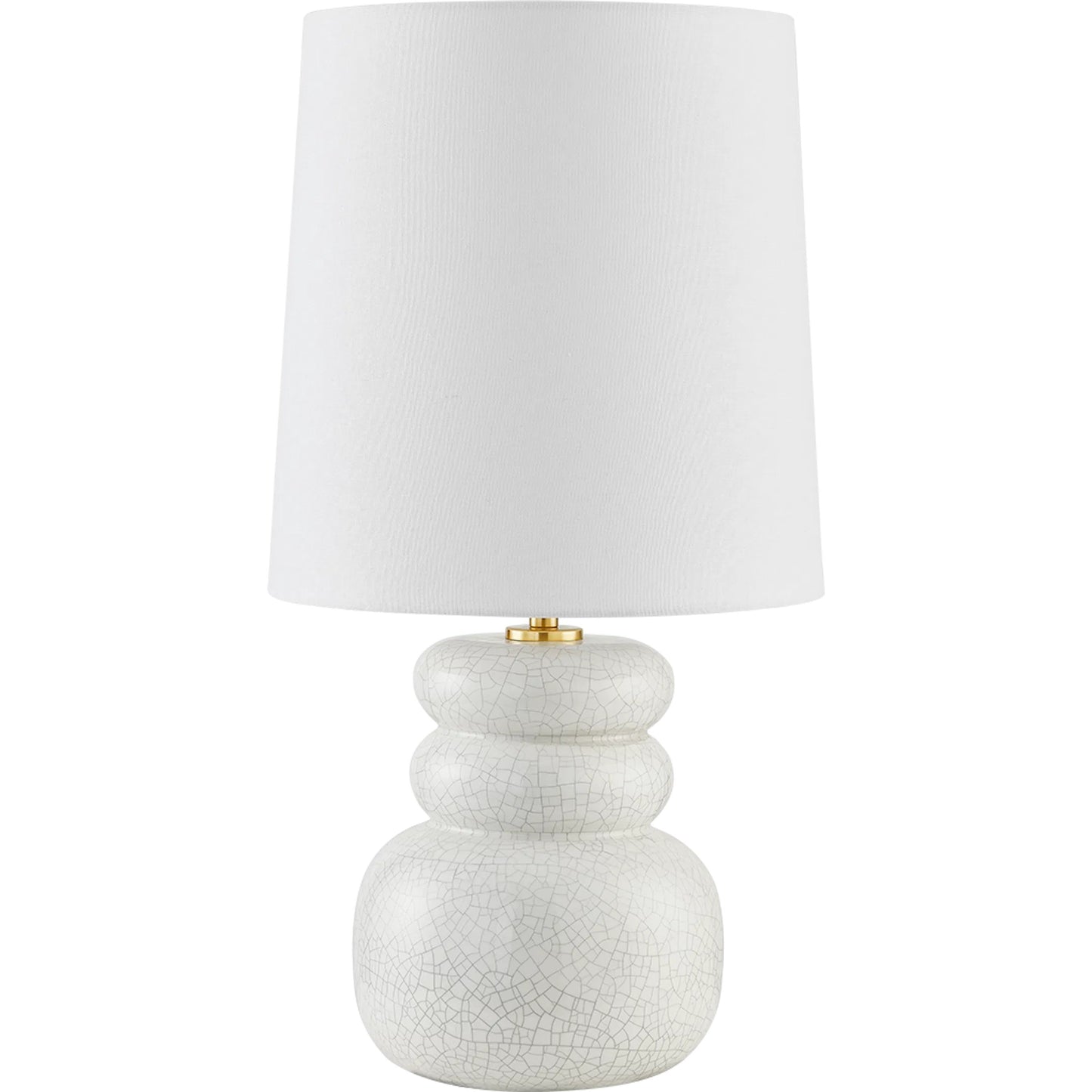001 SI-2335680 | Primary Silo | Corinne Table Lamp by Mitzi in aged brass, ceramic peignoir crackle. Made from ceramic in a transitional style.