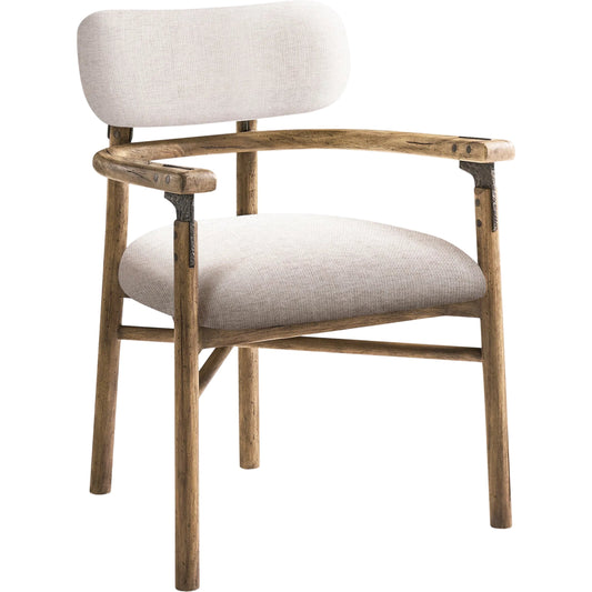 001 SI-2535755 | Primary Silo | Stone Ridge Upholstered Round Dining Arm Chair (Set of 2) by Jonathan Charles in tully light acacia. Made from main acacia in a unique style.