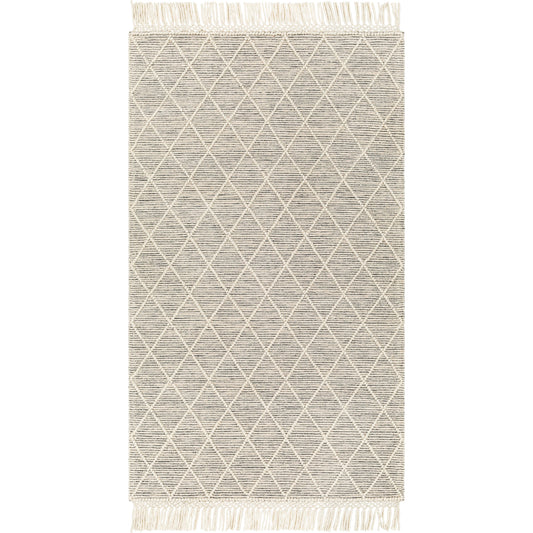 001 SI-1882517,SI-1882519,SI-1882520,SI-1882521,SI-1882522,SI-1882523,SI-1882524 | Primary Silo | Hemingway HMG-2302 Rug by Livabliss in ivory, black. Made from 60% wool, 40% polyester in a unique style.