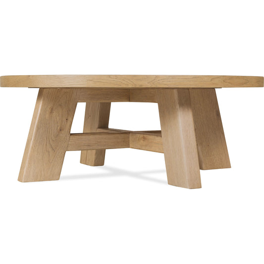 Driftwood Round Cocktail Table by Hooker Furniture. Made from unique in a transitional style.