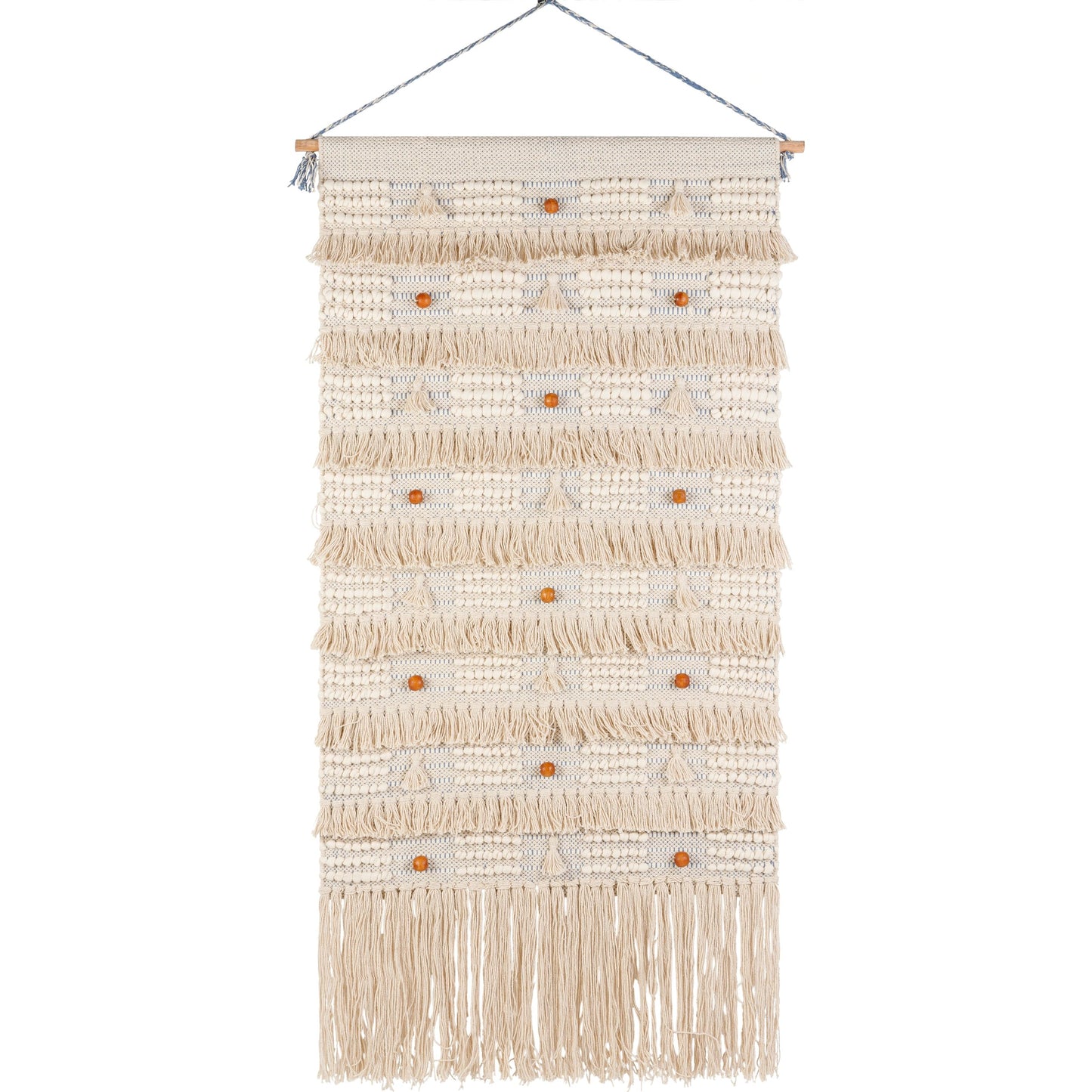 001 SI-1882500 | Additional Silo | Helena by Surya in light beige, pale blue. Made from 100% cotton, 100% wood in a eclectic & global style.