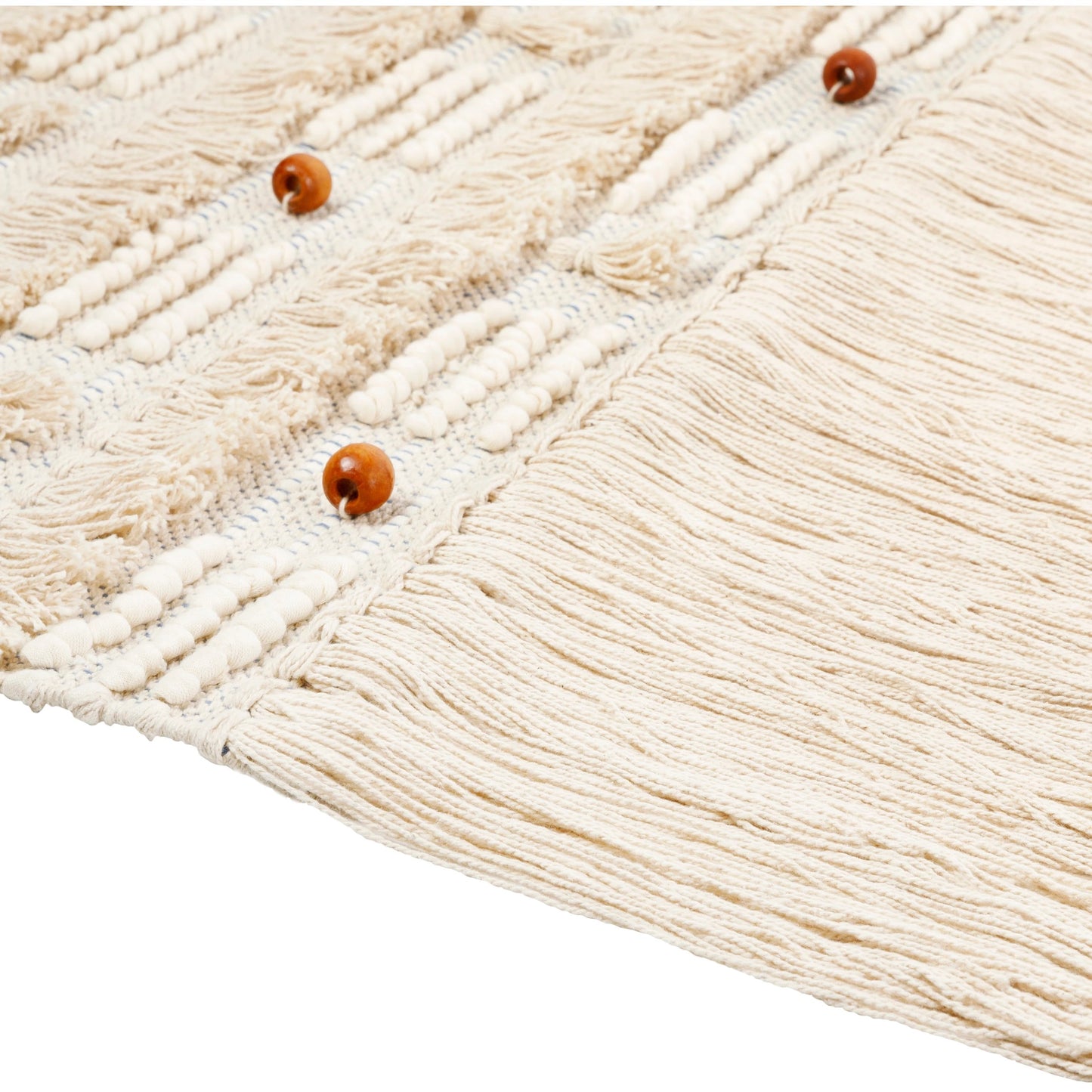 003 SI-1882500 | Additional Silo | Helena by Surya in light beige, pale blue. Made from 100% cotton, 100% wood in a eclectic & global style.