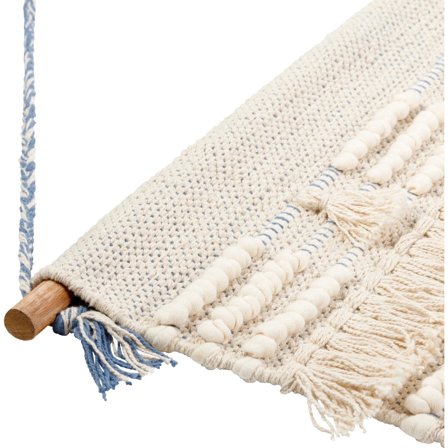 004 SI-1882500 | Additional Silo | Helena by Surya in light beige, pale blue. Made from 100% cotton, 100% wood in a eclectic & global style.