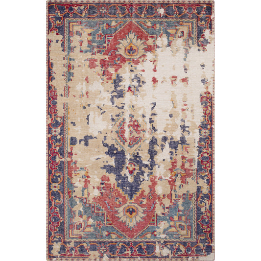 001 93495-33404,93495-33406 | Primary Silo | Hoboken Rug - 21667 by Surya in rust, dark blue, red, tan, teal, mustard. Made from 100% wool in a unique style.