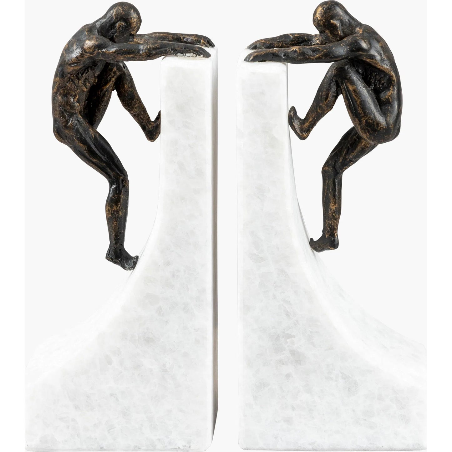 002 SI-2133417 | Closeup | Homo Sapiens - 532496 (Set of 2) by Surya in metallic - bronze and antiqued. Made from main: marble, metal in a modern style.