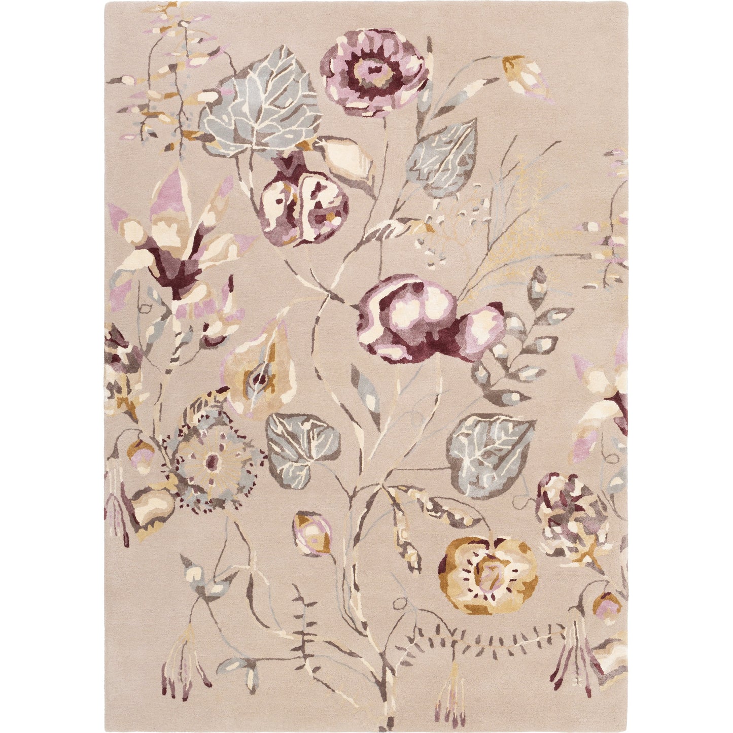 001 SR-880358,SR-880361 | Primary Silo | Harlequin Rug - 25104 by Surya in burgundy, mauve, dusty pink, medium brown, light slate, charcoal. Made from 62% wool, 38% viscose in a unique style.