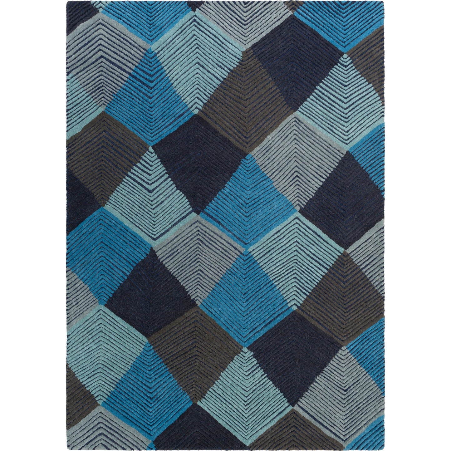 001 SI-1882339,SI-1882342 | Primary Silo | Harlequin Rug - 25103 by Surya in blue, slate, charcoal, black, pale blue, navy. Made from 100% wool in a unique style.