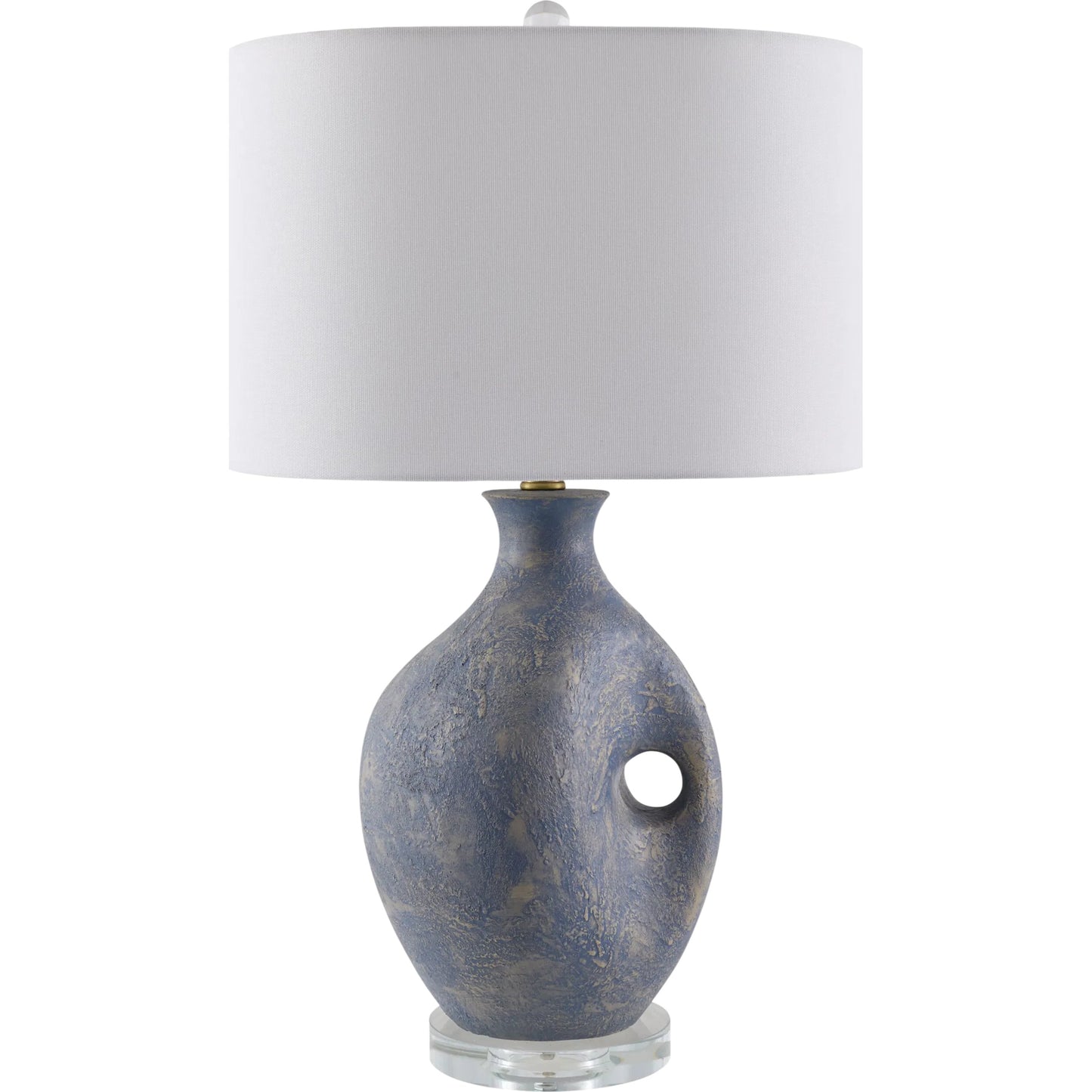 002 SI-2528909 | Primary Silo | Haria Accent Table Lamp by Livabliss. Made from resin, crystal, linen, polyester in a unique style.