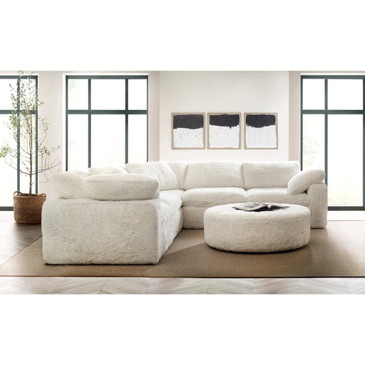 Barefoot 5-Seat Sectional by Hooker Furniture in white. Made from 100% polyester in a transitional style.