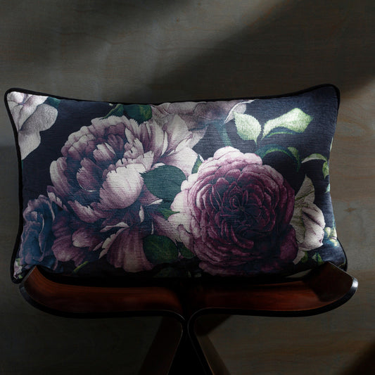 Horticulture Pillow - 18693 by Surya in black, dark green, medium green, sage, dark purple, purple. Made from 100% polyester in a unique style.