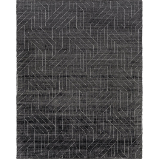 001 102278-26644,102278-26646,102278-26711 | Primary Silo | Hightower Rug - 23234 by Surya in charcoal, black, white. Made from 100% viscose in a unique style.