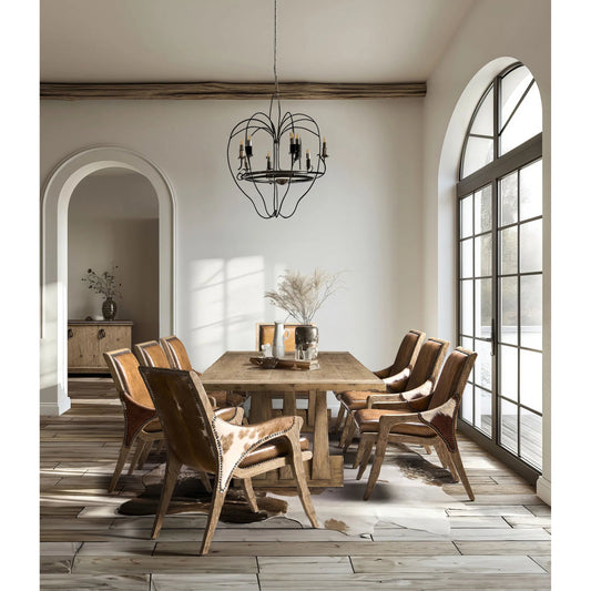 124" Echo Canyon Rectangular Dining Table by Jonathan Charles in faded oak. Made from oak veneer in a transitional style.
