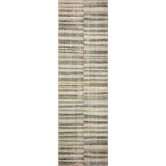 Humphrey HUM-01 Rug by Chris Loves Julia x Loloi in natural, moss. Made from 100% polyester in a unique style.