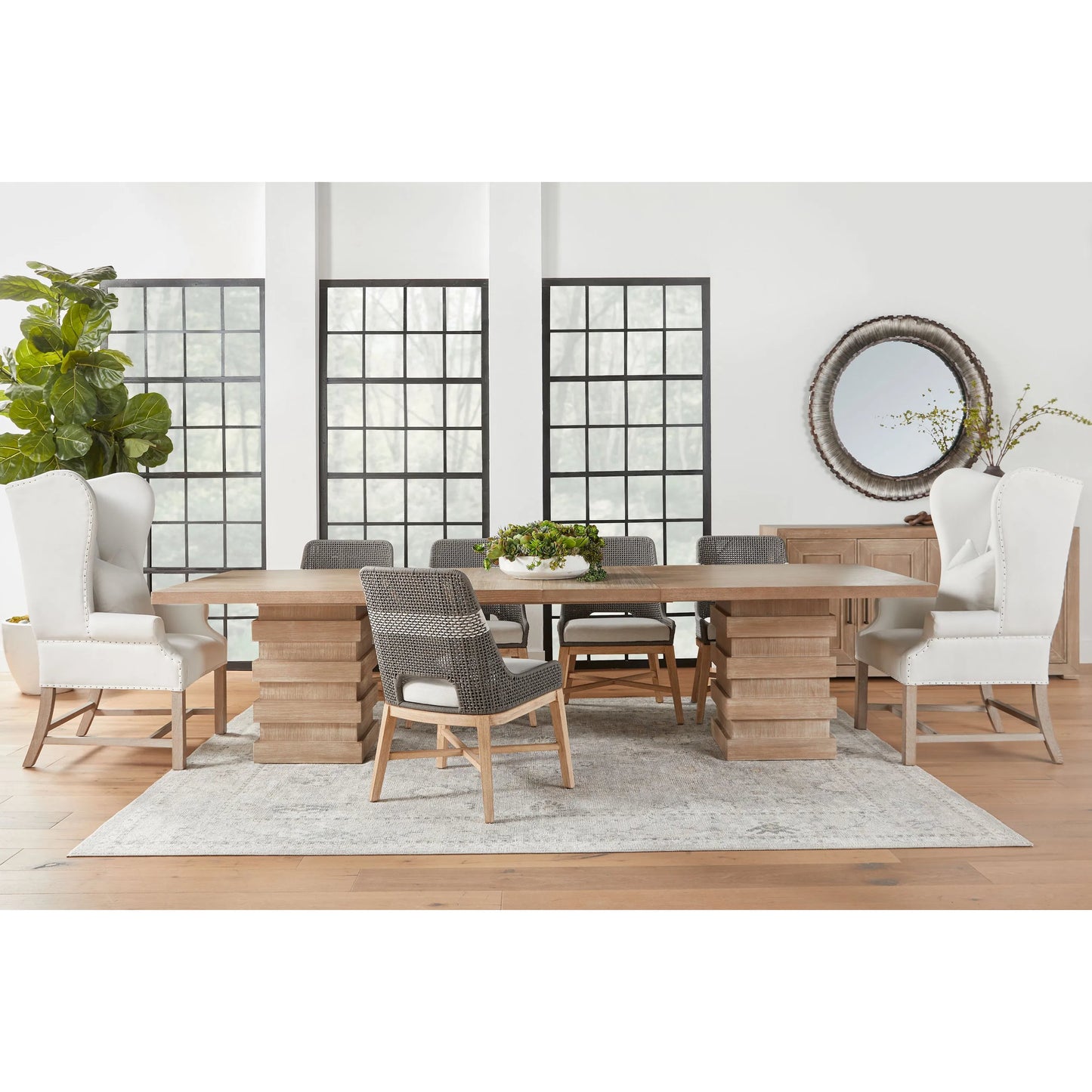 018 SI-2021717 | Lifestyle | Hunter Media Sideboard by Essentials For Living in natural gray acacia. Made from solid acacia wood, acacia veneer, mdf in a transitional style.