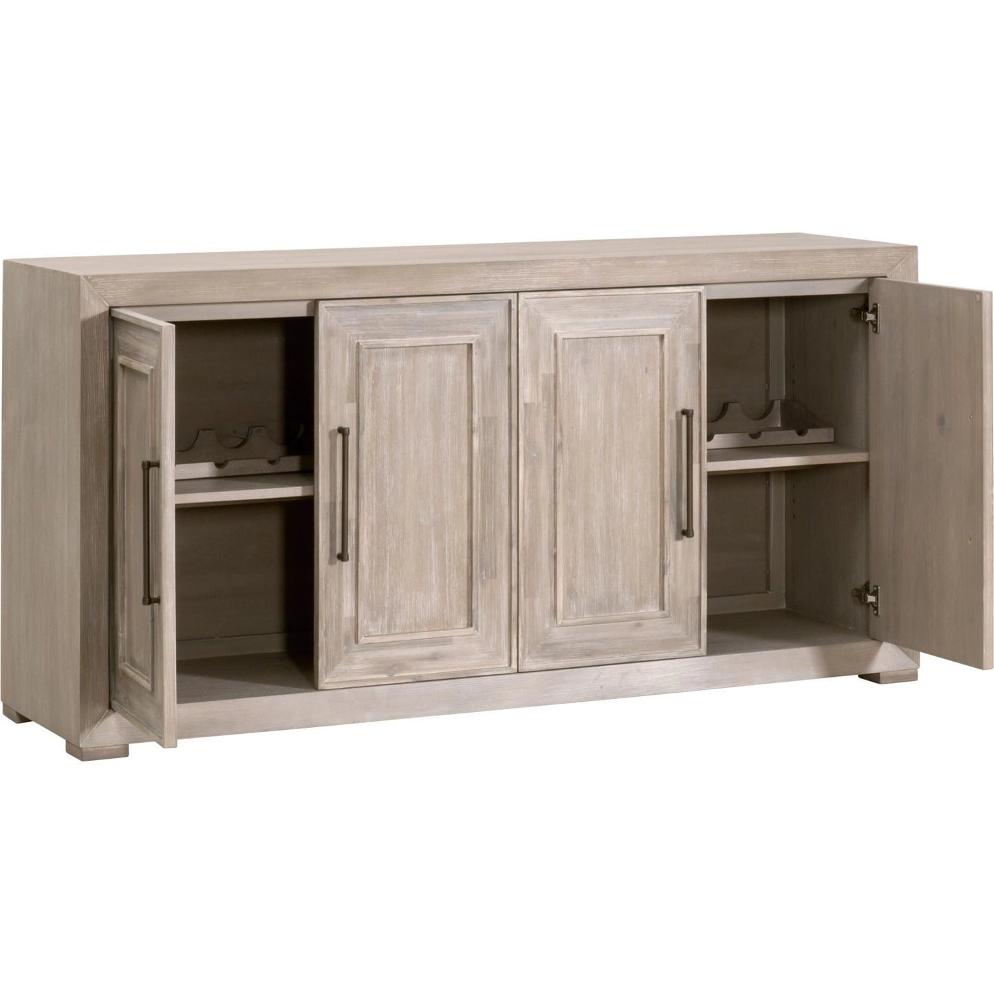 004 SI-2021717 | Additional Silo | Hunter Media Sideboard by Essentials For Living in natural gray acacia. Made from solid acacia wood, acacia veneer, mdf in a transitional style.