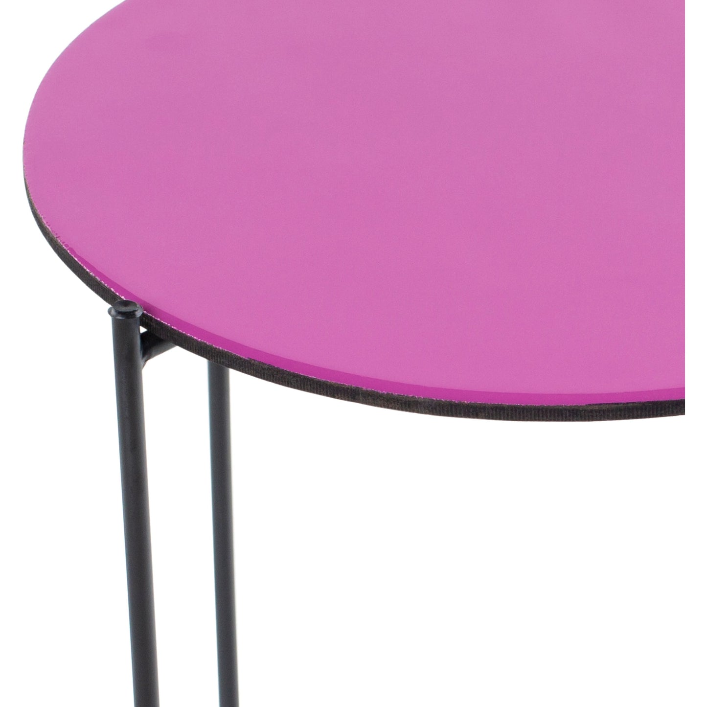 002 SI-2046676 | Closeup | Hues - 24179 by Surya in black, pink and powder coated, glossy. Made from top: manufactured wood, base: metal in a modern style.