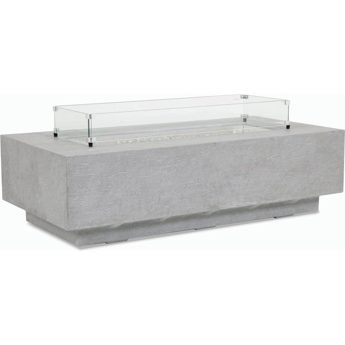 001 SI-2167254 | Additional Silo | Gravelstone Outdoor Rectangular Fire Table by Sunset West in gravelstone. Made from gfr concrete in a modern style.