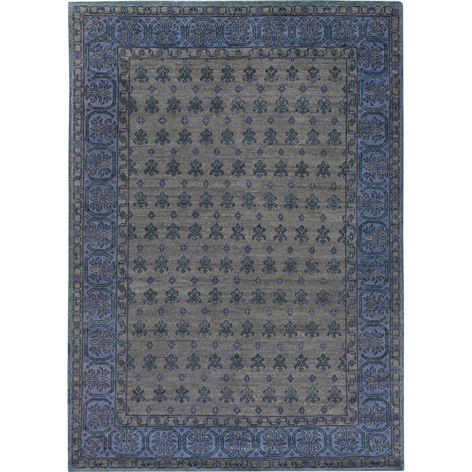 Haven Rug - 933 by Surya in black, ink blue, dark blue, deep teal. Made from 100% wool in a unique style.