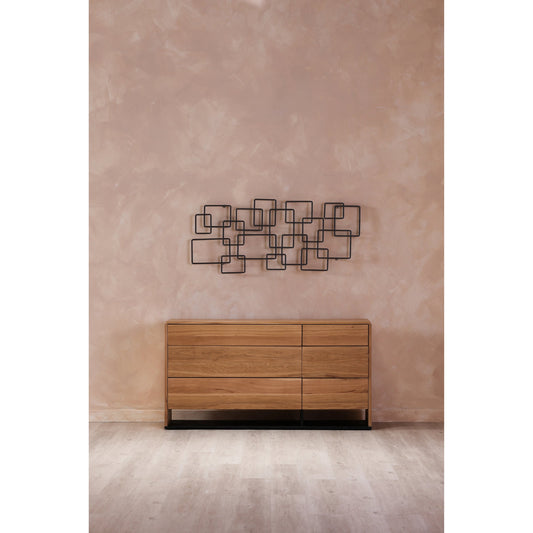 Steel Squares Wall Decor by Moe's Home Collection in black. Made from iron in a modern style.