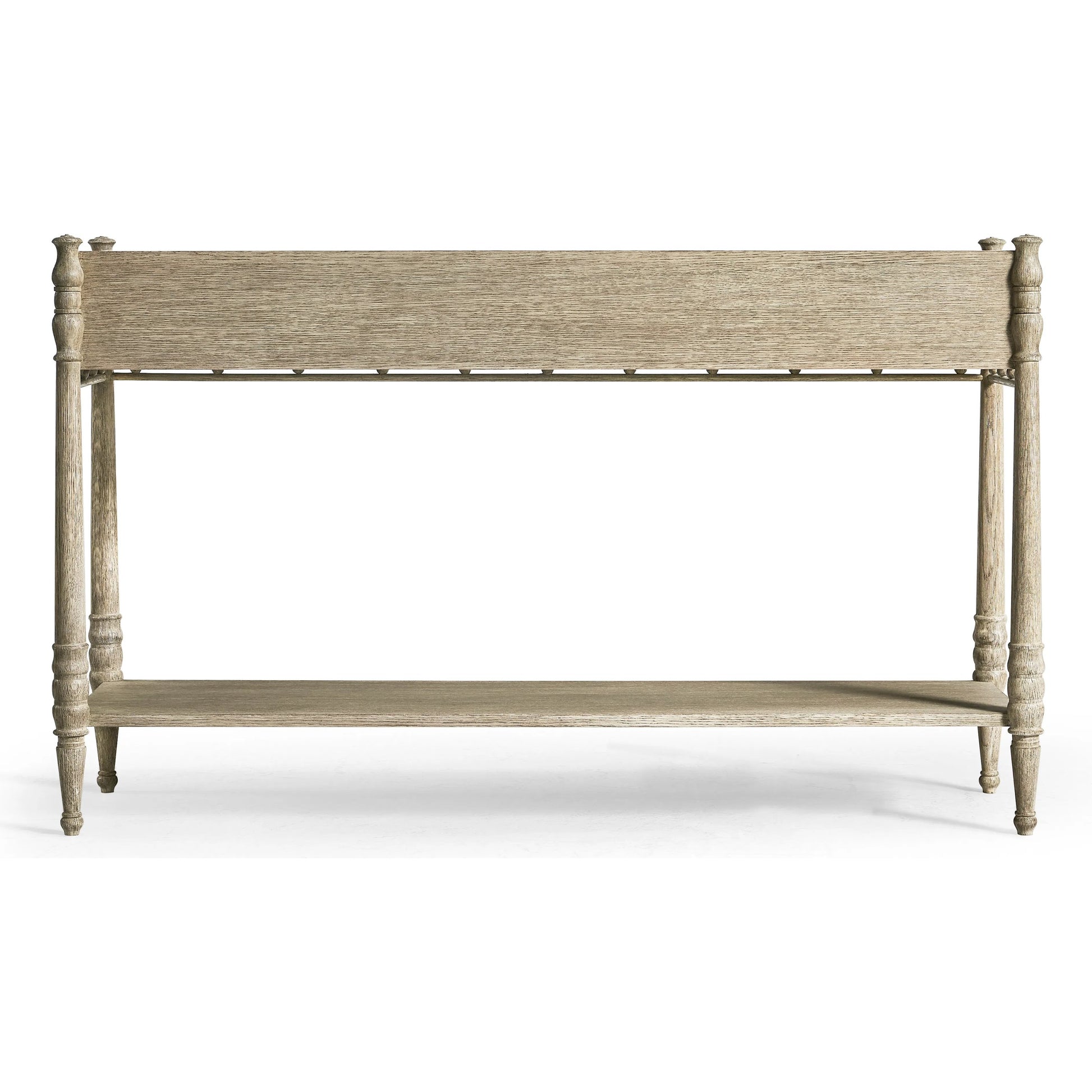 Morris Console Table by Jonathan Charles in greyed oak. Made from oak in a traditional style.