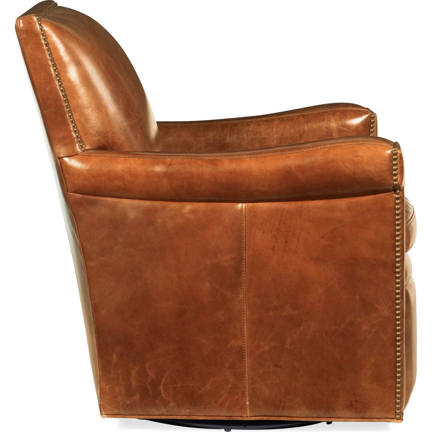 003 SI-1748986 | Additional Silo | Jilian Swivel Club Chair by Hooker Furniture in brown and huntington morrison. Made from leather in a modern style.