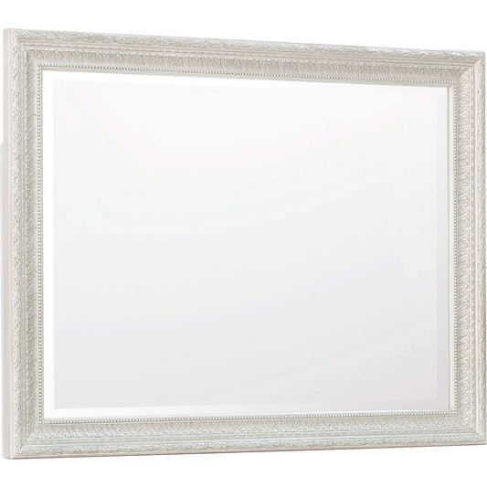 001 SI-2155464 | Primary Silo | Camila Mirror by Pulaski Furniture in semi-transparent creamy white. Made from ash veneers in a modern style.