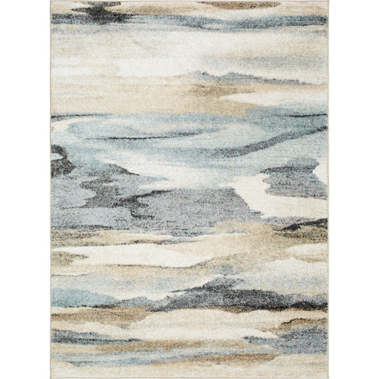 Hyde Park Rug - 524632 by Livabliss in light brown, cream, aqua, light gray, black, sage. Made from face: 100% polypropylene, warp: 100% jute in a unique style.