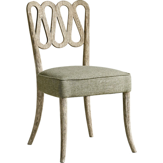 Ampney Side Chair (Set of 2) by Jonathan Charles in light brown and washed grey oak. Made from oak, foam, fabric in a traditional style.
