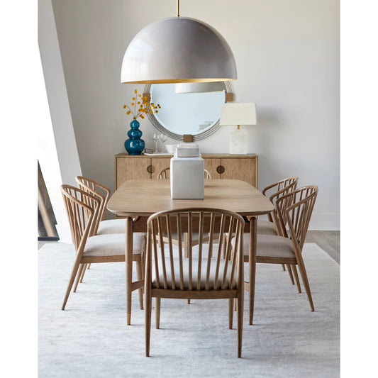 Finn Spindle Dining Chair (Set of 2) by A.R.T. Furniture in tawny. Made from parawood solids, elm veneer, foam, fabric in a cottage & farmhouse style.