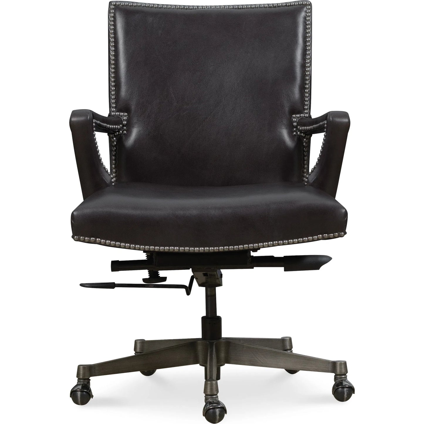 002 SI-2354031 | Additional Silo | Phoenix Executive Swivel Tilt Chair by Hooker Furniture in graphite. Made from leather in a unique style.
