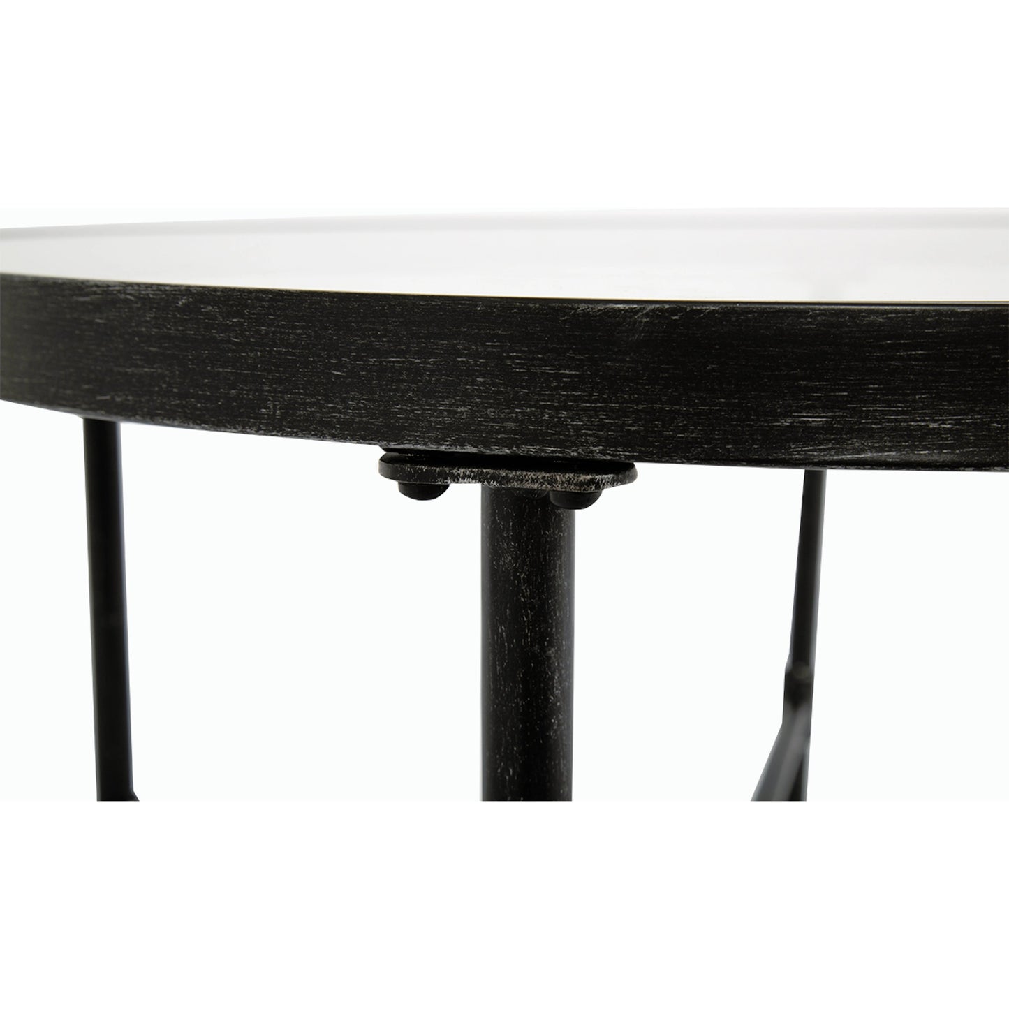 002 SI-2166923 | Closeup | Provence Outdoor Bistro Table by Sunset West in pewter. Made from wrought iron in a modern style.