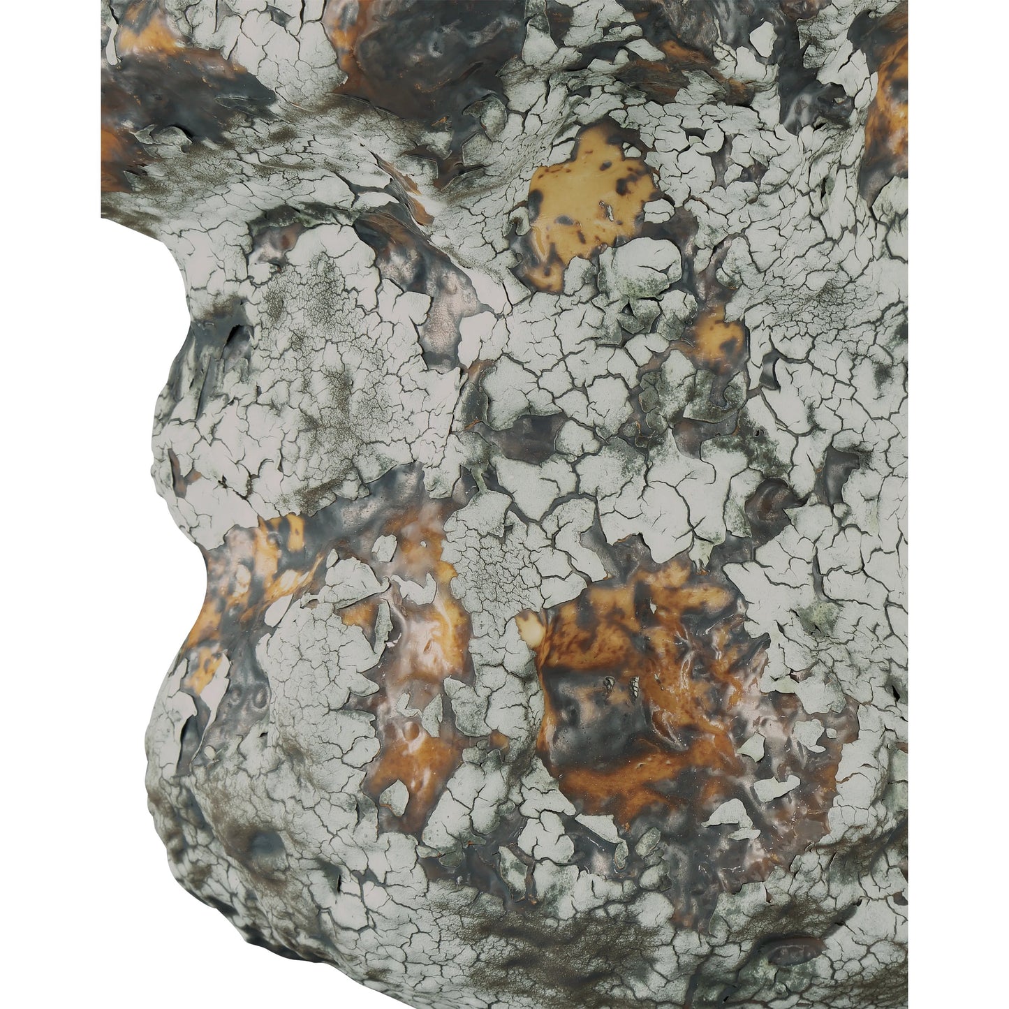 004 SI-2191728 | Additional Silo | Grotesque Vase by Currey and Company in off-white, gray, burnt orange. Made from porcelain in a modern style.