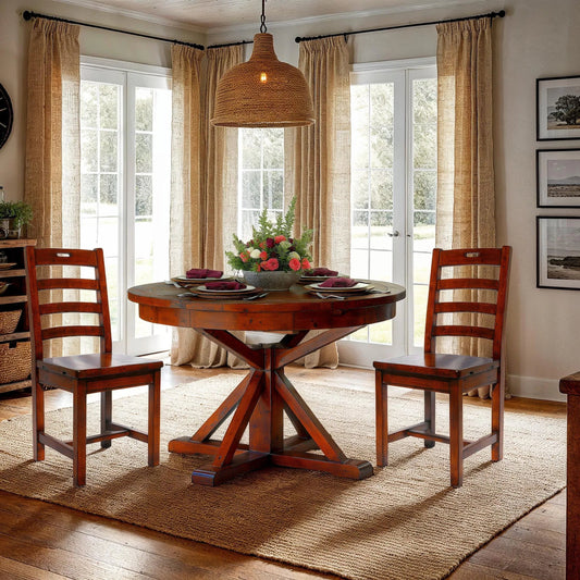 Irish Coast Round 47/63" Extension Dining Table by LH Imports. Made from unique in a traditional style.