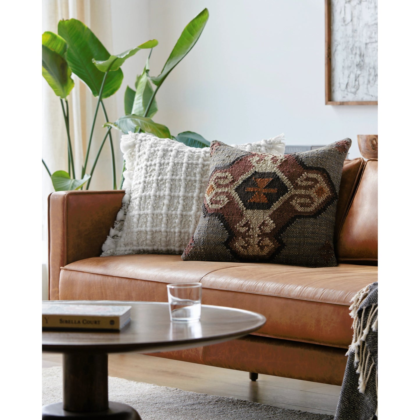 002 SI-2131683,SI-2131684,SI-2131686,SI-2131687,SI-2131689,SI-2131690 | Lifestyle | Chichester Pillow - 487797 by Surya in rust, charcoal, cream, mustard, slate blue. Made from front: 70% jute, 30% wool, back: 100% cotton in a modern style.