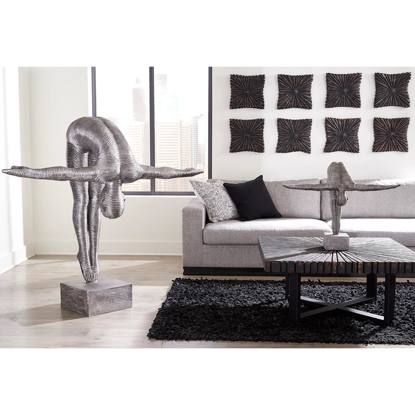 005 SR-939444 | Lifestyle | Diving Sculpture by Phillips Collection in aluminum. Made from unique in a eclectic & global style.