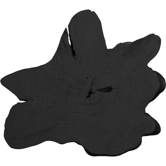 Freeform Teak Large Wall Slice, Black by Phillips Collection in black. Made from wood, teak in a rustic style.
