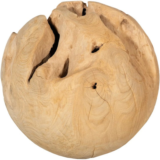 Bleached Teak Wood Ball by Phillips Collection in beige and bleached. Made from wood, teak in a eclectic & global style.