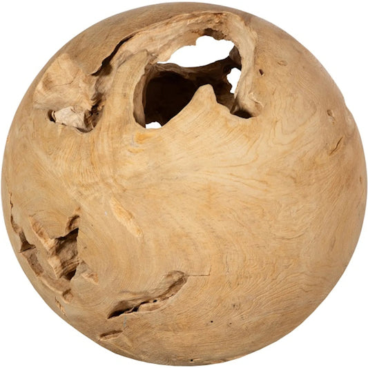 Bleached Teak Wood Ball by Phillips Collection in beige and bleached. Made from wood, teak in a eclectic & global style.