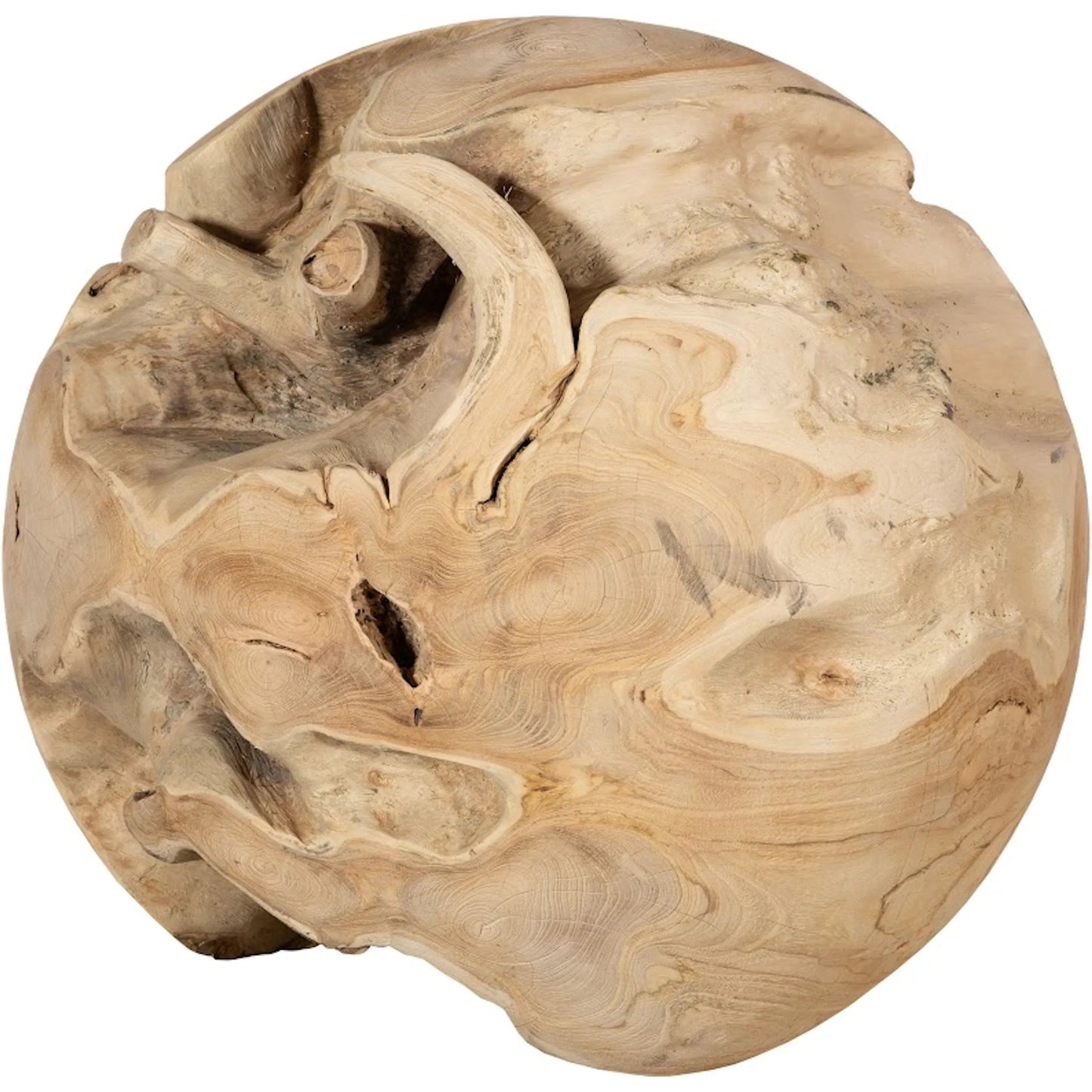 006 SI-2299821 | Additional Silo | Bleached Teak Wood Ball by Phillips Collection in beige and bleached. Made from wood, teak in a eclectic & global style.