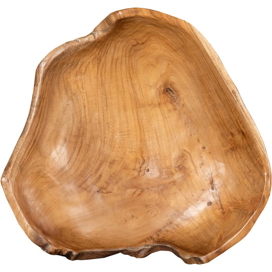 Teak Wood Bowl by Phillips Collection in brown and natural. Made from unique in a modern style.